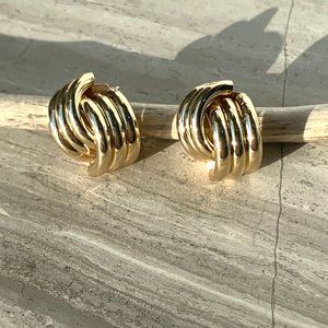 NEW~ Anthropologie Shashi "Grace" Gold Knot Earrings